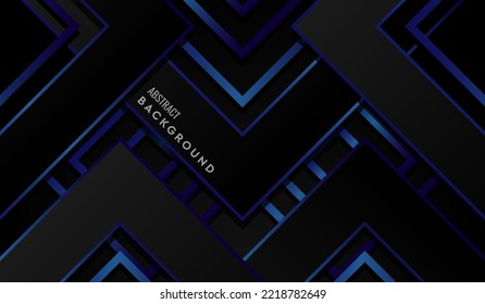 Abstract Geometric Blue and Black Modern Background