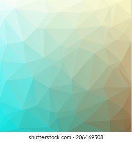 abstract geometric blue and brown background with triangles, vector illustration, eps 10 with transparency