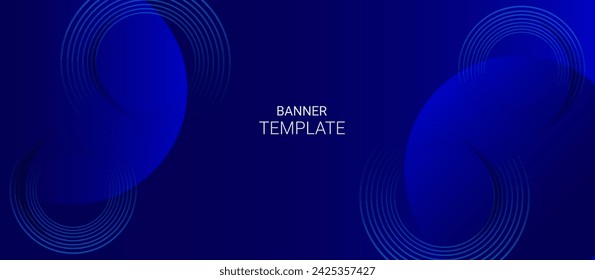 Abstract geometric blue circle design background