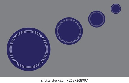 Abstract geometric blue circle design, Vector background, Design elements.