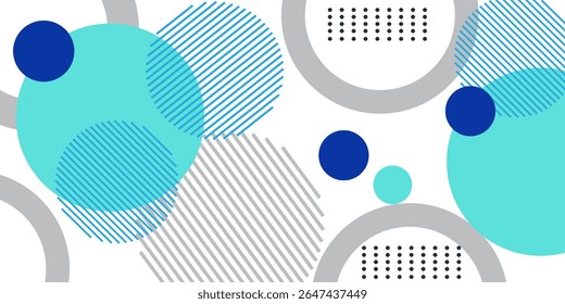 Abstract geometric blue circle with lines modern vector background. eps 10
