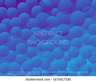 Abstract geometric blue circles, bubbles pattern. Vector background. Vector illustration, can be used as a landing page, poster, flyer, banner, brochure.