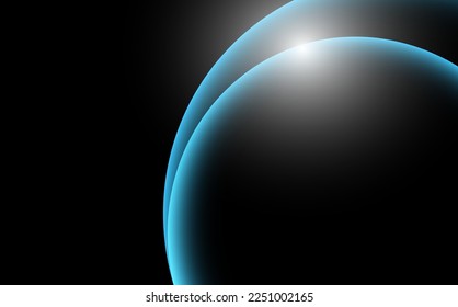 Resumen de diseño de ilustración de vector de imagen circular geométrica en fondo negro