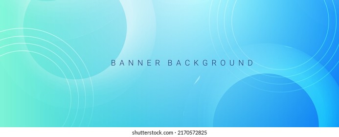 Abstract geometric blue circular modern design banner template