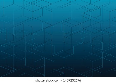 Abstract geometric blue color background, vector illustration