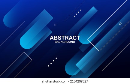 Abstract geometric blue color background. Dynamic shapes composition. Vector illustration