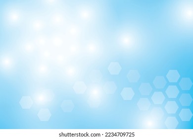 Resumen del fondo de color azul geométrico con forma hexagonal geométrica. Ilustración vectorial.