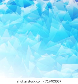Abstract geometric blue color blending weird texture background vector. 
