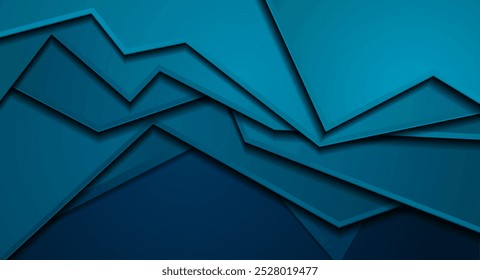 Fondo de papel corporativo azul geométrico Abstractas. Diseño de concepto de material Vector