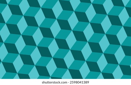 Abstract geometric blue cube pattern background