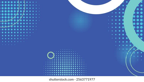 Abstract geometric blue and dark navy color background with circle shape. Vector, illustration Modern blue abstract background, the look of stainless steel, circular lines on a blue background