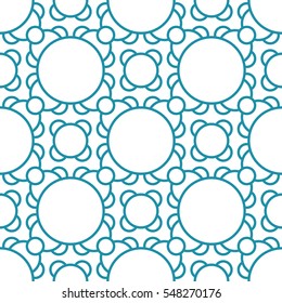Abstract geometric blue deco art ornament pattern background 