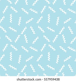 Abstract geometric blue deco art memphis fashion pattern