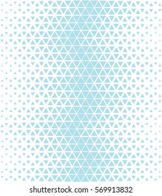 Abstract geometric blue deco art halftone hexagone and triangle print pattern