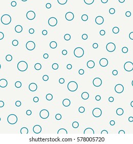 Abstract Geometric Blue Deco Vector Bubbles Pattern