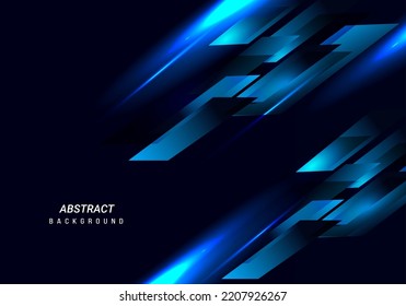 Abstract geometric blue design dynamic modern graphic background vector