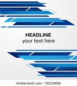 Abstract geometric blue design elements vector