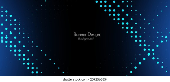 Resumen de fondo de patrón de ilustración de líneas con puntos geométricas azules