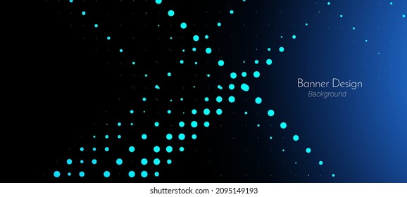 Abstract geometric blue dotted pattern background vector