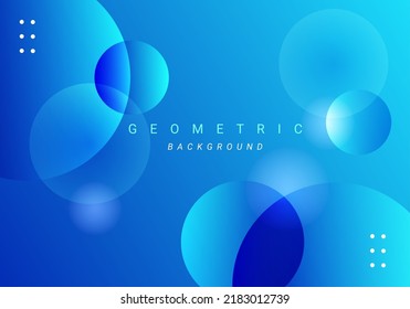 Abstract geometric blue dynamic design colorful soft light background