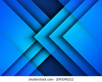 Abstract geometric blue dynamic illustration pattern background