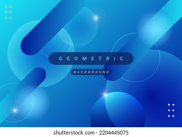 Resumen de diseño de ilustración dinámica azul geométrico diseño de fondo colorido vector