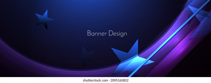 Abstract geometric blue elegant modern colorful banner background vector