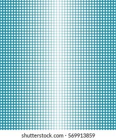 Abstract geometric blue gradient square halftone pattern