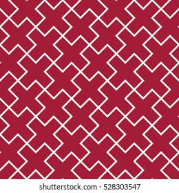 Abstract geometric blue graphic design print cross tile pattern