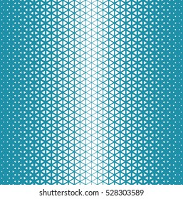 Abstract geometric blue graphic design triangle halftone pattern