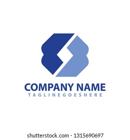 ABSTRACT GEOMETRIC BLUE ICON LOGO VECTOR DESIGN. MODERN LOGOTYPE DESIGN ELEMENTS FOR YOUR COMPANY LOGO.