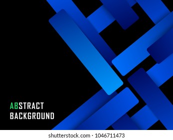 Abstract geometric blue line background. Modern business brochure, leaflet, flyer, cover template. 