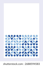 Líquido azul geométrico Abstractas conectado puntos circulares sobre fondo blanco. Icono colorido del metaball, Formas del círculo del Vector, Elementos del Vector de la mancha de Morphing para la marca, empaquetado, cartel, Anuncio, Fondo de pantalla