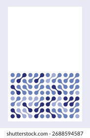 Líquido azul geométrico Abstractas conectado puntos circulares sobre fondo blanco. Icono colorido del metaball, Formas del círculo del Vector, Elementos del Vector de la mancha de Morphing para la marca, empaquetado, cartel, Anuncio, Fondo de pantalla
