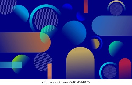 Abstract geometric blue modern motion lines stylish background design