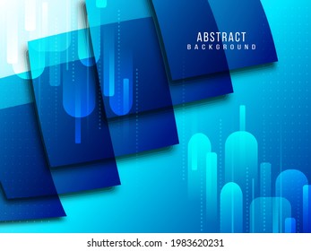 Abstract geometric blue modern shape pattern background vector