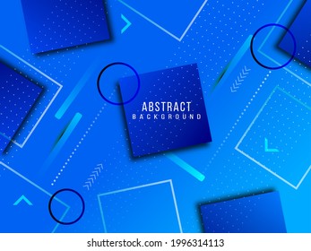 Abstract geometric blue modern shape pattern background vector