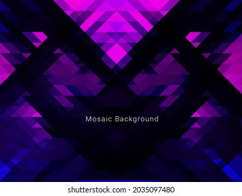 Abstract geometric blue mosaic modern elegant background vector