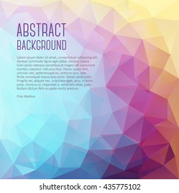 Abstract geometric blue purple background with triangular polygons
