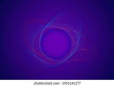 Abstract geometric blue and red color background. Vector illustration.