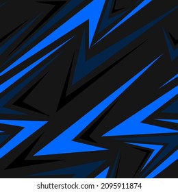 Abstract geometric blue seamless pattern with polygonal shapes. Modern digital camouflage textured racing vinyl print pattern. Vector background.	