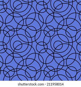 Abstract geometric blue seamless pattern. 
