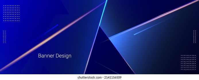 Abstract geometric blue shiny lines modern pattern colorful background vector
