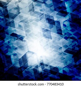 Abstract geometric blue with space modern design on Light gray silver background, vector illustration