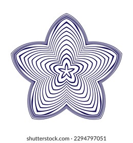 abstract geometric blue star vector illustration