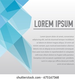 abstract geometric blue. template vector