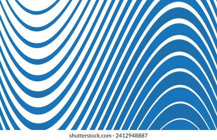 abstract geometric blue thin to thick wave line pattern.