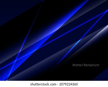 Abstract geometric blue transparent gradient lines illustration pattern background vector