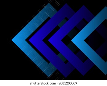 Abstract geometric blue transparent gradient lines illustration pattern background vector
