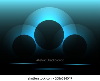 Abstrakte geometrische, blaue Farbverlauf-Linien, Vektorhintergrund